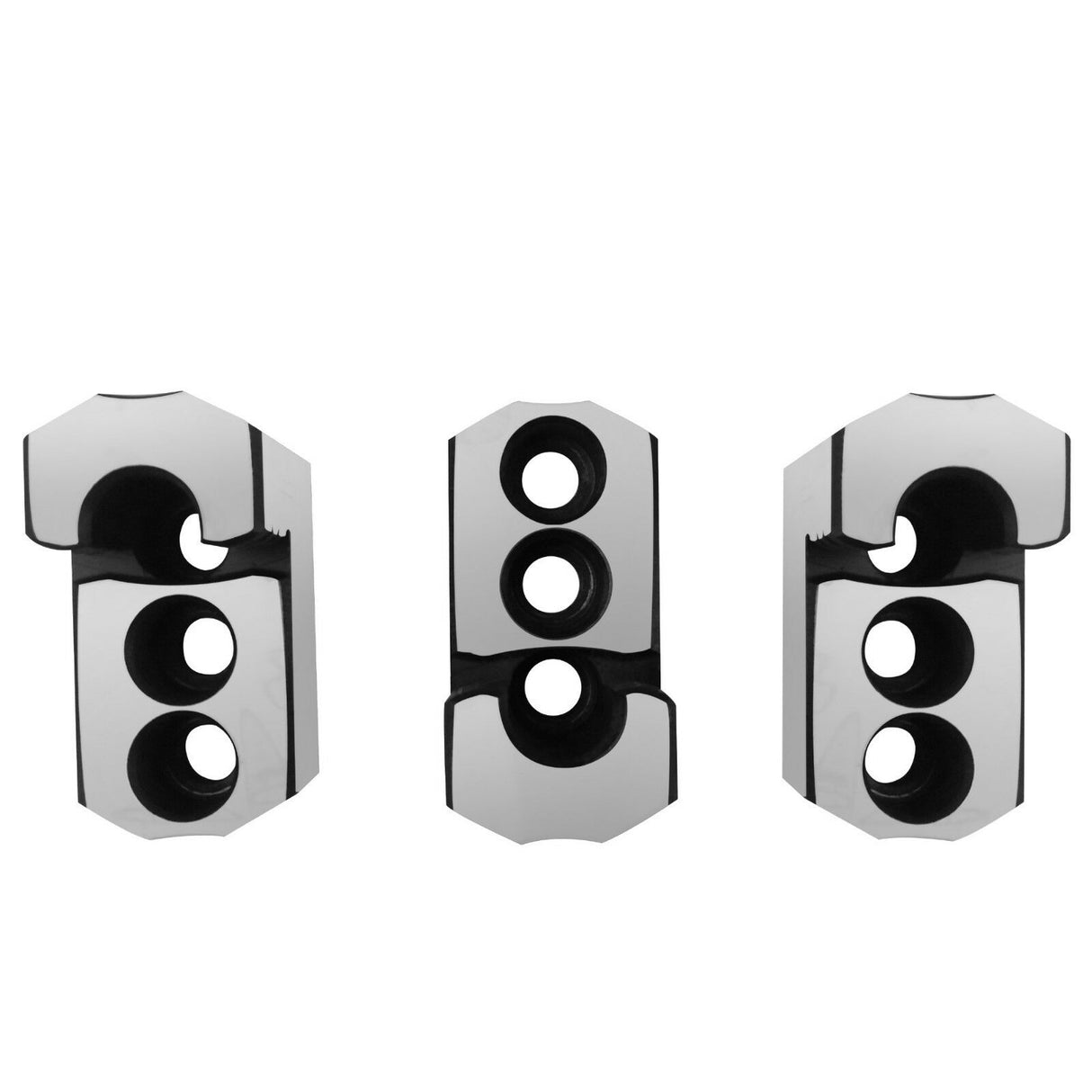 K-6C-HJ - 6" Lathe Chuck Single Step Hard Jaws for Kitagawa B-206/Samchully Chucks, Serrated (1.5 mm x 50), Steel, 3pc Set