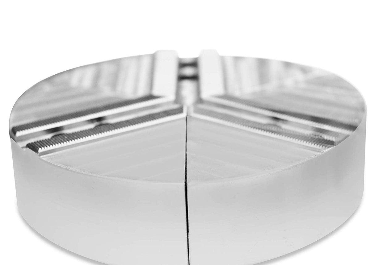 K-8C-3.0-SR- 8" Lathe Chuck Serrated (1.5 MM x 60) Steel, 3.0" Height, Pie Full Round Grip Soft Jaws Set (3 Pcs) for Kitagawa (B-208)/Samchully Power Chucks