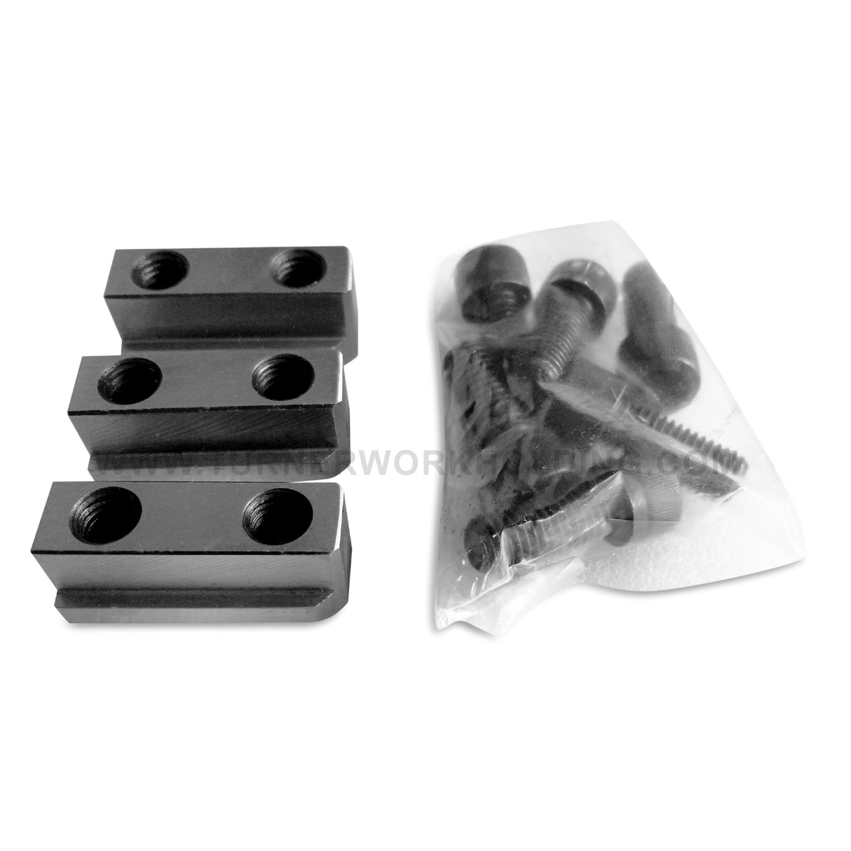 K-6C-TNB - TURNER 6" JAWS HARDENED T NUT 3 PCS SET FOR B-206 KITAGAWA SAMCHULLY CNC LATHE CHUCKS WITH SIX M10 BOLTS