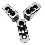 K-6CD-HJ - 6" Double Step Hard Steel Jaws for Kitagawa (B-206), Samchully CNC Lathe Power Chucks, 3 Pc Set