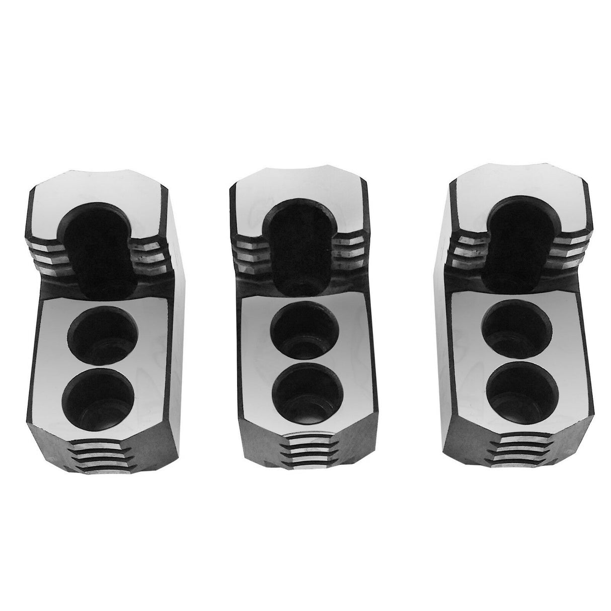 K-6C-HJ - 6" Lathe Chuck Single Step Hard Jaws for Kitagawa B-206/Samchully Chucks, Serrated (1.5 mm x 50), Steel, 3pc Set