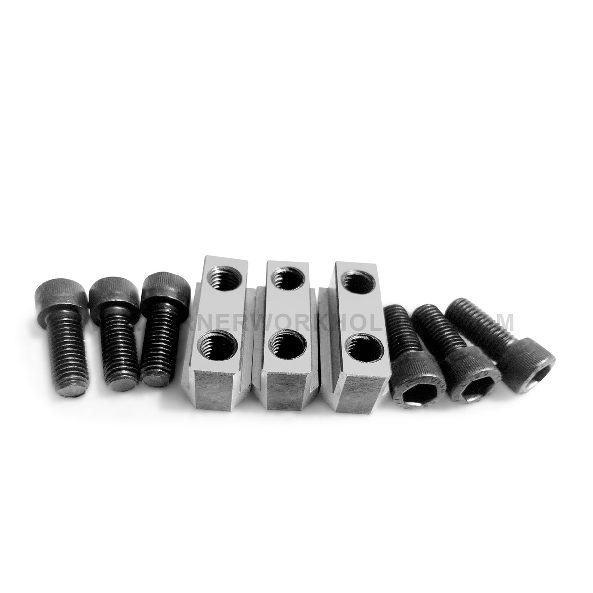 K-15C-TNB - TURNER 15" SINGLE STEP T NUTS  3 PCS SET WITH SIX M20 BOLTS FOR B-15/B-18 KITAGAWA SAMCHULLY TYPE CNC LATHE CHUCKS